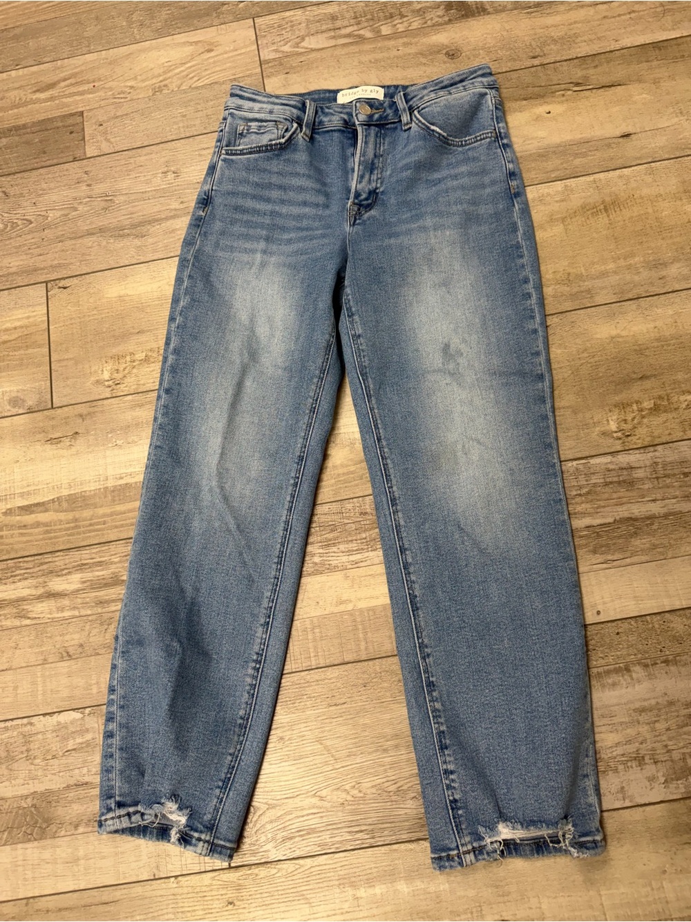 Light Blue Women's Straight Leg Jeans - Casual Everyday Denim